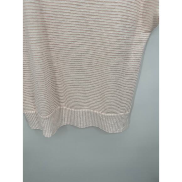 Chico's Shirt Women XL Shadow Stripe Mixed Tunic Knit Pattern Cottage Rose NWT - Picture 3 of 8